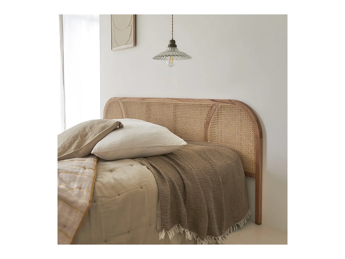 Kopfteil aus Rattanstäben und Mindi 200 cm Billie