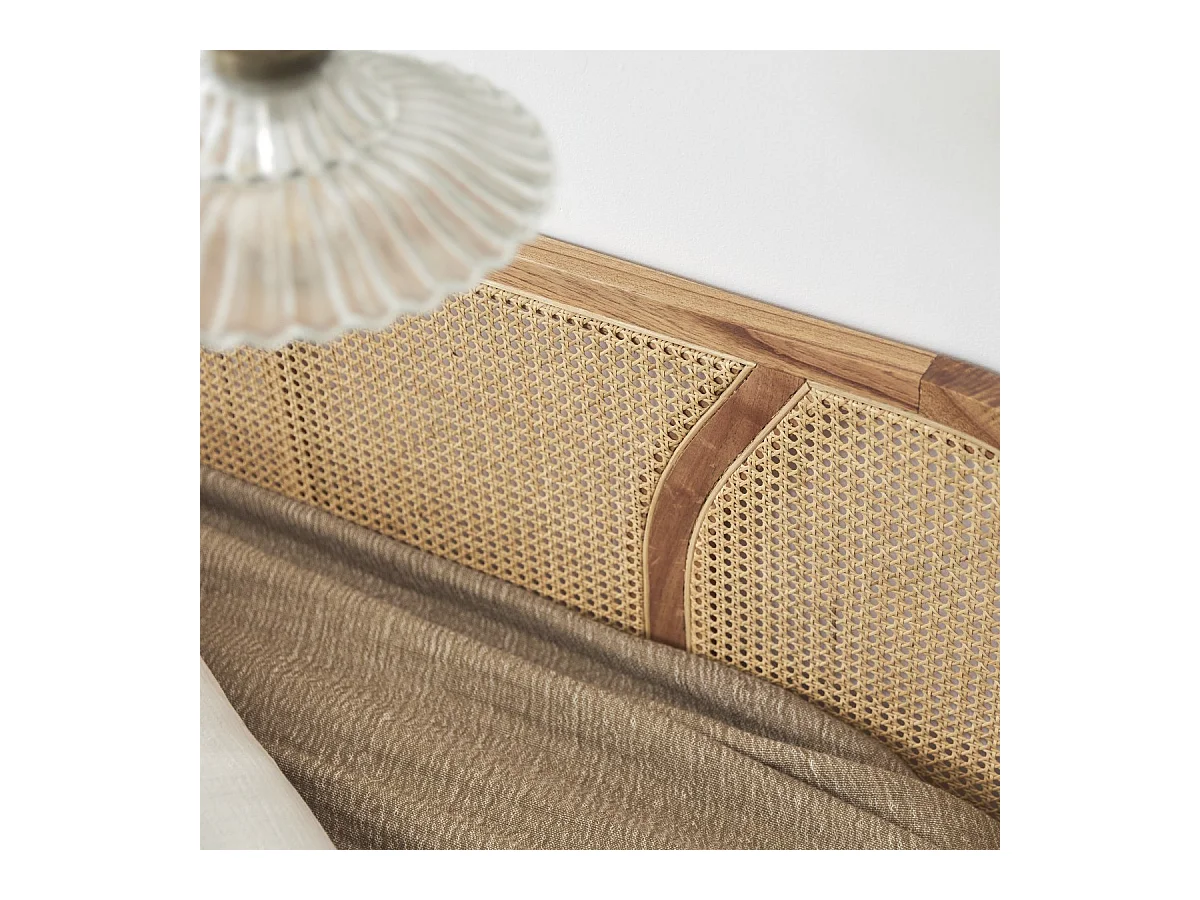 Kopfteil aus Rattanstäben und Mindi 200 cm Billie