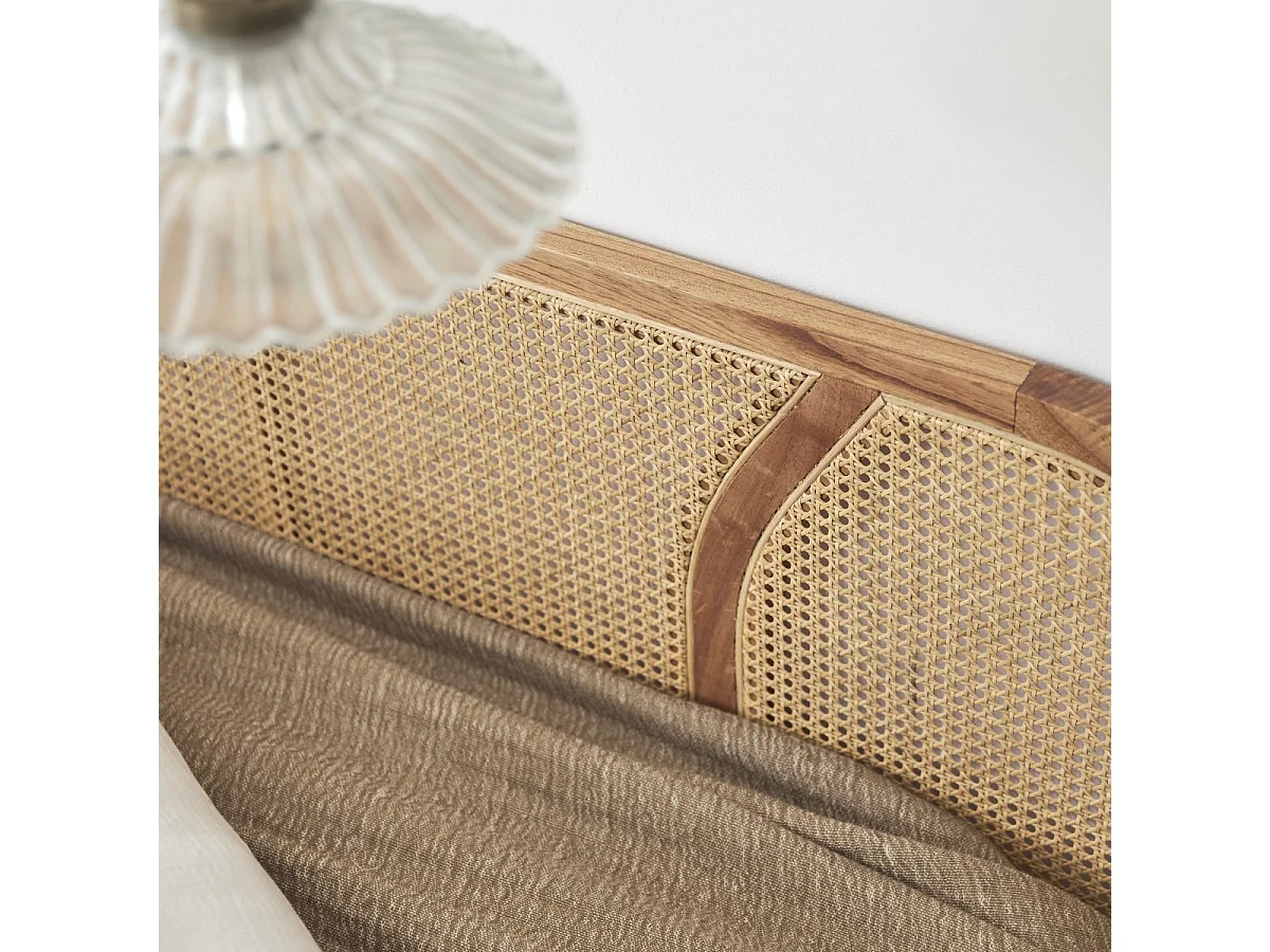 Tête de lit en tiges de rotin et mindi 200 Bille