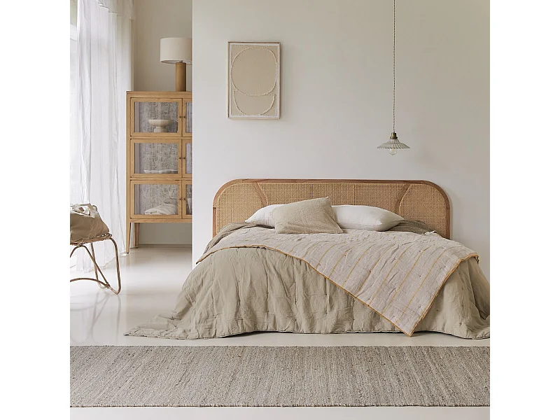 Kopfteil aus Rattanstäben und Mindi 200 cm Billie