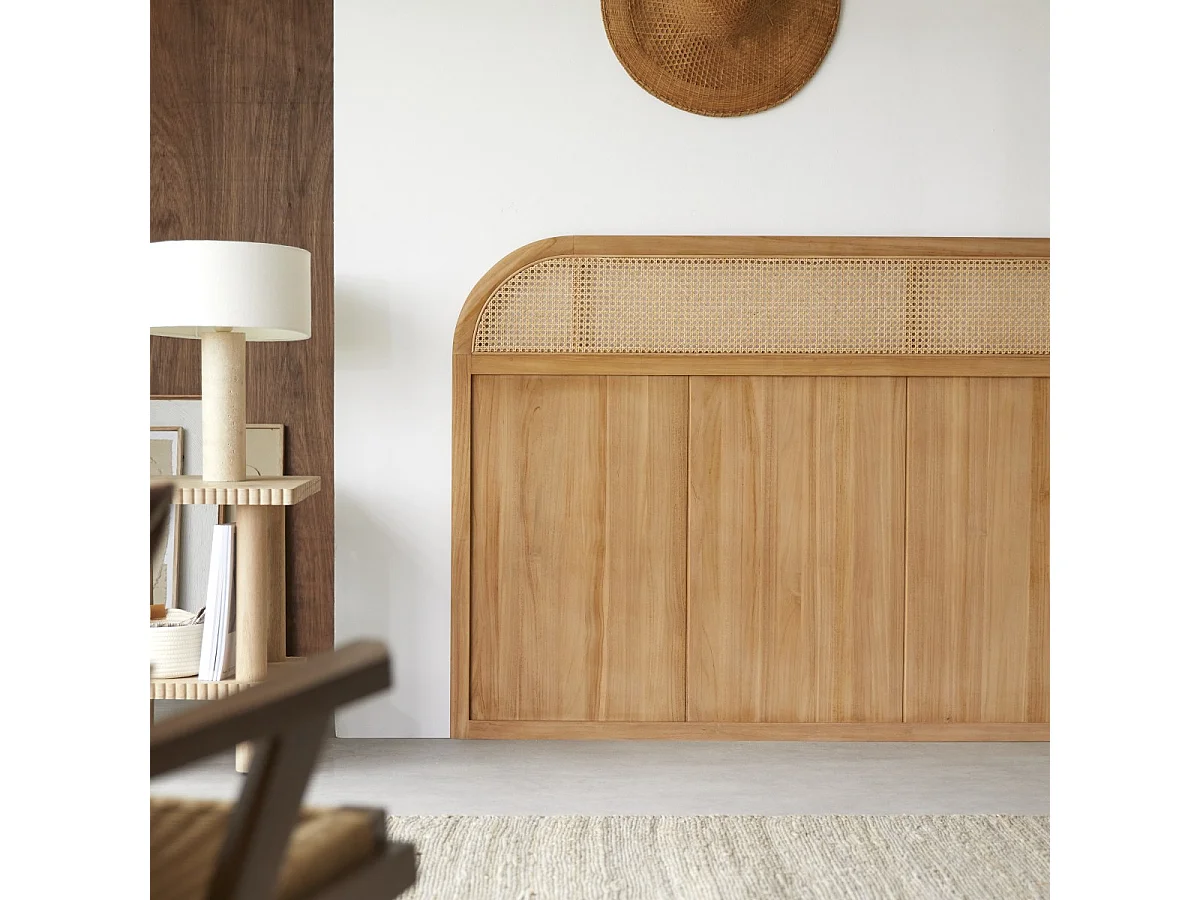 Bett-Kopfteil Hector aus Teakholz, 190 cm