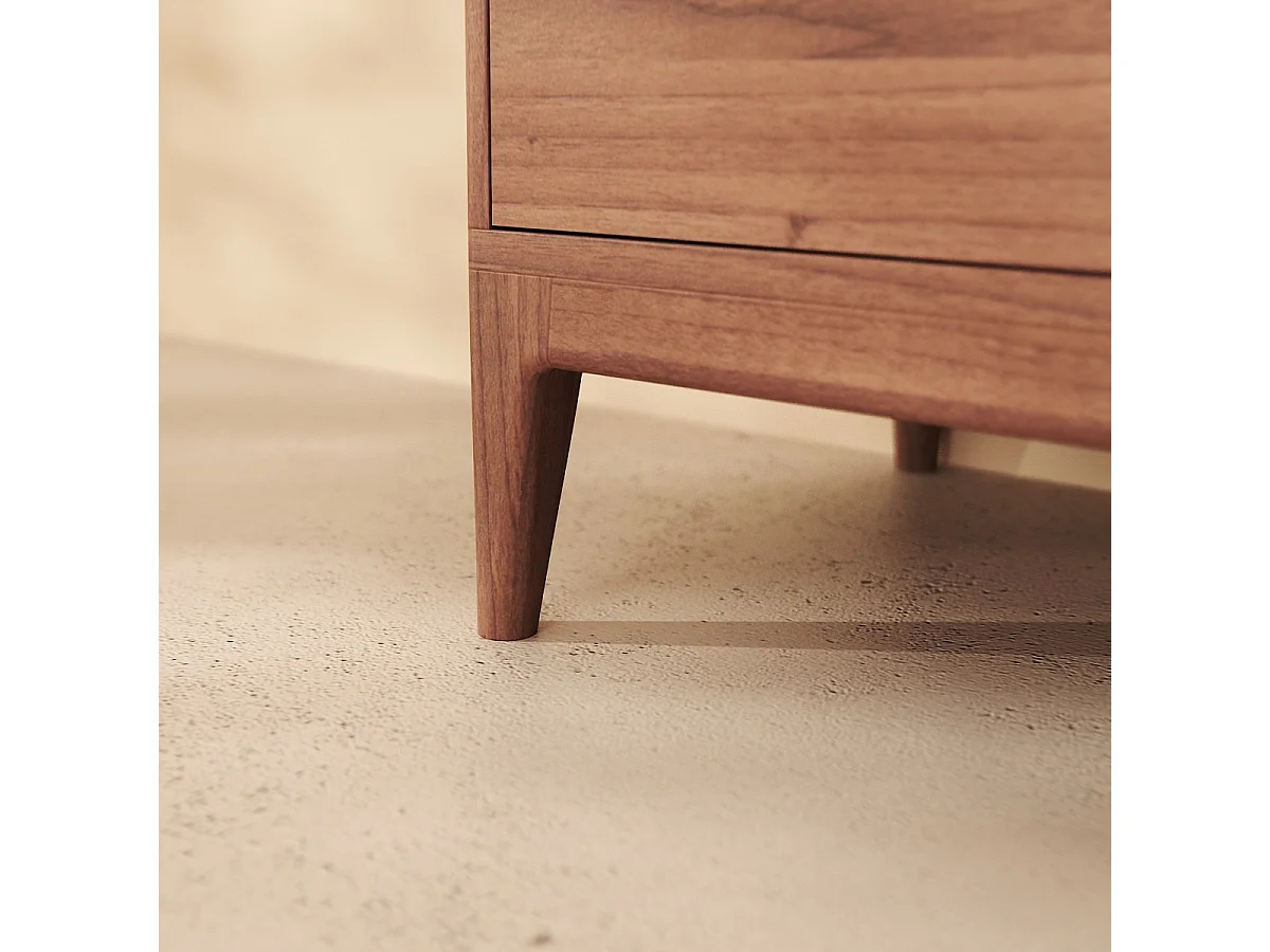 Badezimmerschrank Gabrielle aus massivem Mangoholz und Keramik, 60 cm