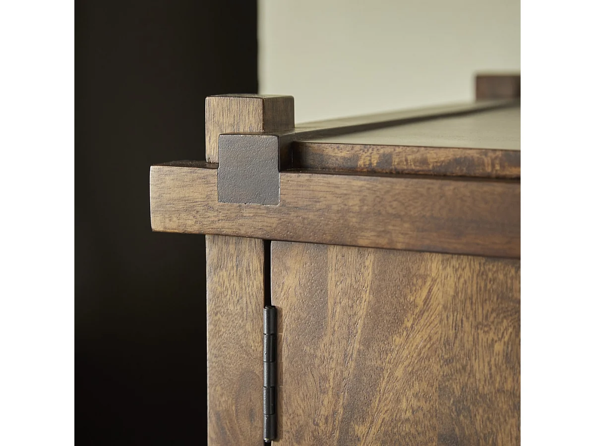 Mobile sotto lavabo Arko in legno massello di mango 80 cm