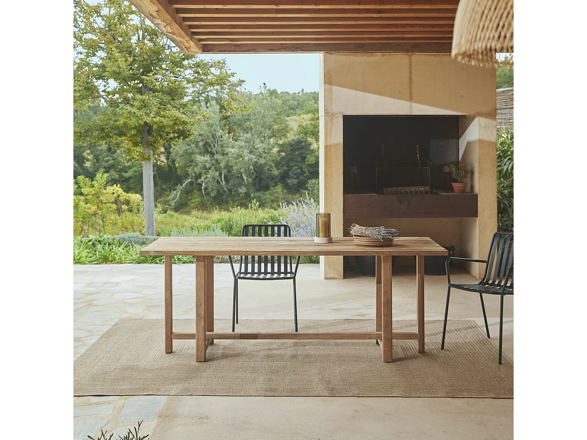 Tavolo da giardino in legno di teak massello riciclato 200 Antonia