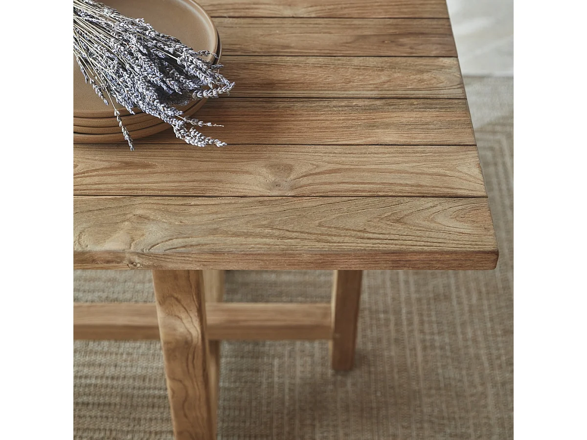Tavolo da giardino in legno di teak massello riciclato 200 Antonia