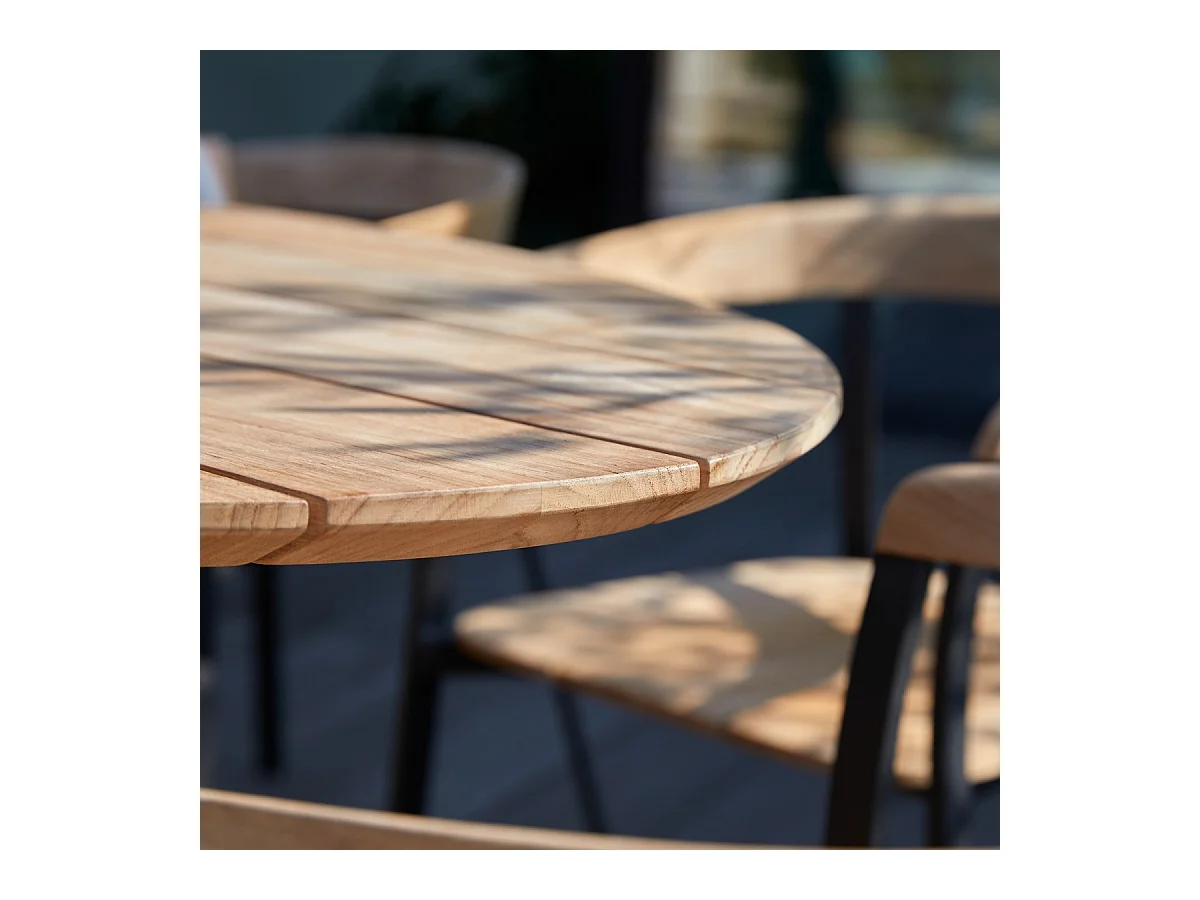 Tavolo da giardino ovale in legno di teak massello Paloma 6 pers.