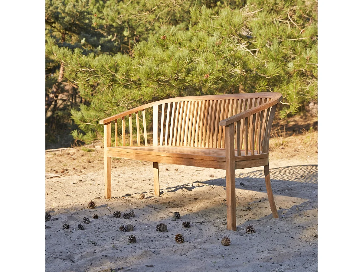 Outdoorbank für den Garten Balkon Veranda aus Teakholz Ernest 140 cm