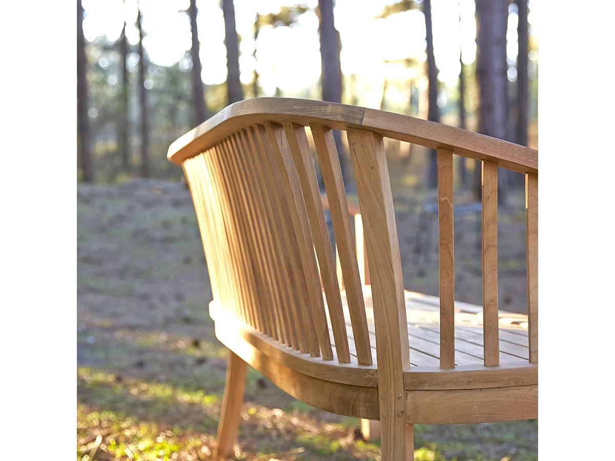 Outdoorbank für den Garten Balkon Veranda aus Teakholz Ernest 140 cm