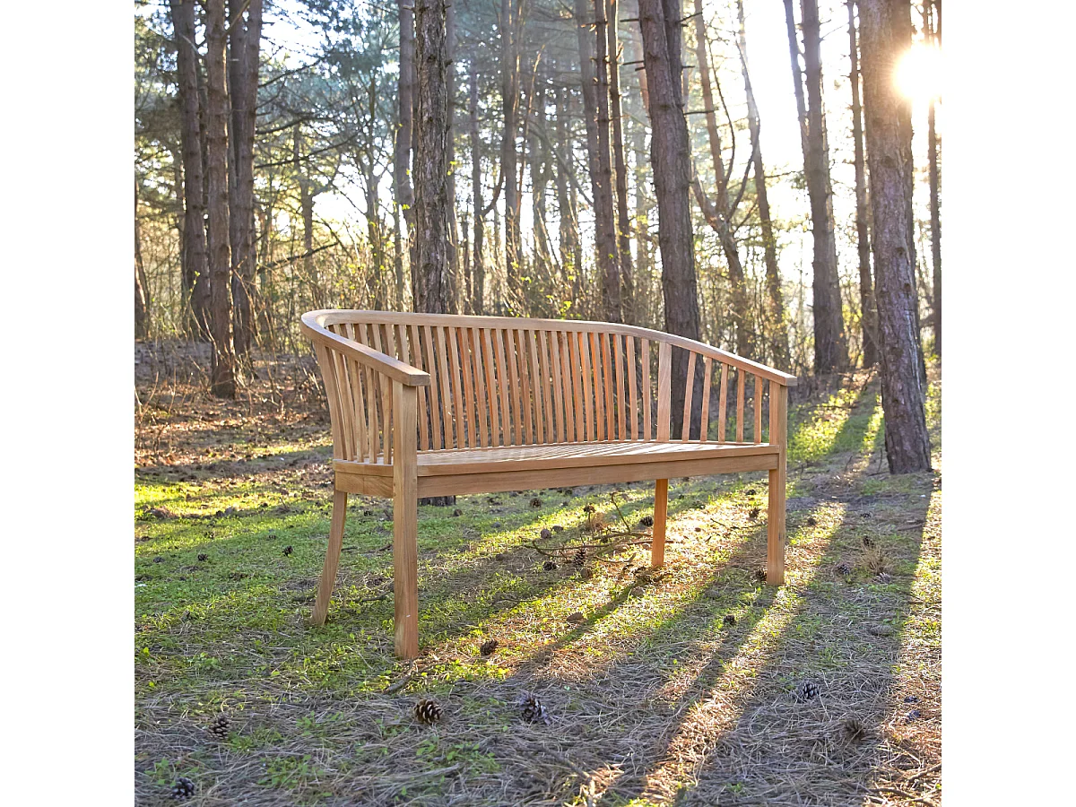 Outdoorbank für den Garten Balkon Veranda aus Teakholz Ernest 140 cm