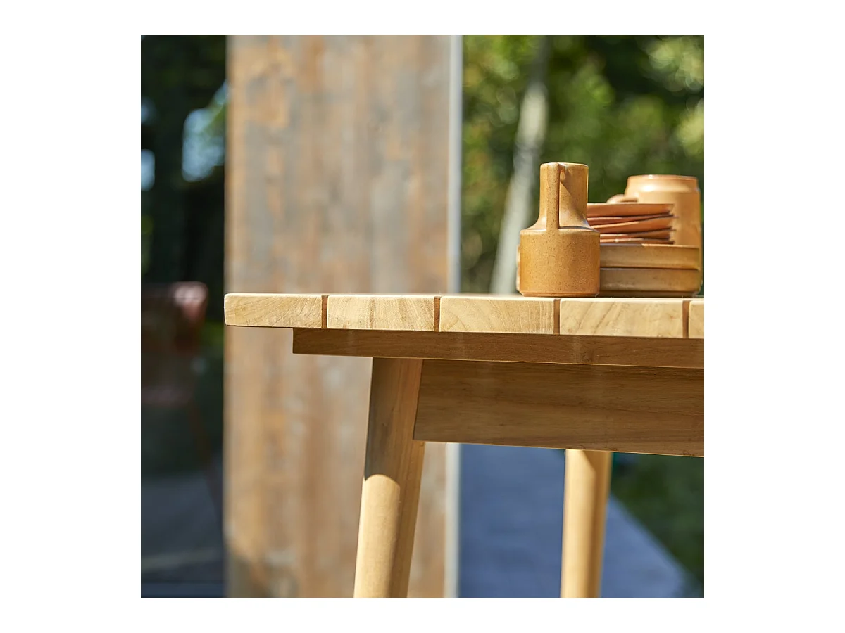 Tavolo da esterno giardino teak tek teck legno 180 Vadim