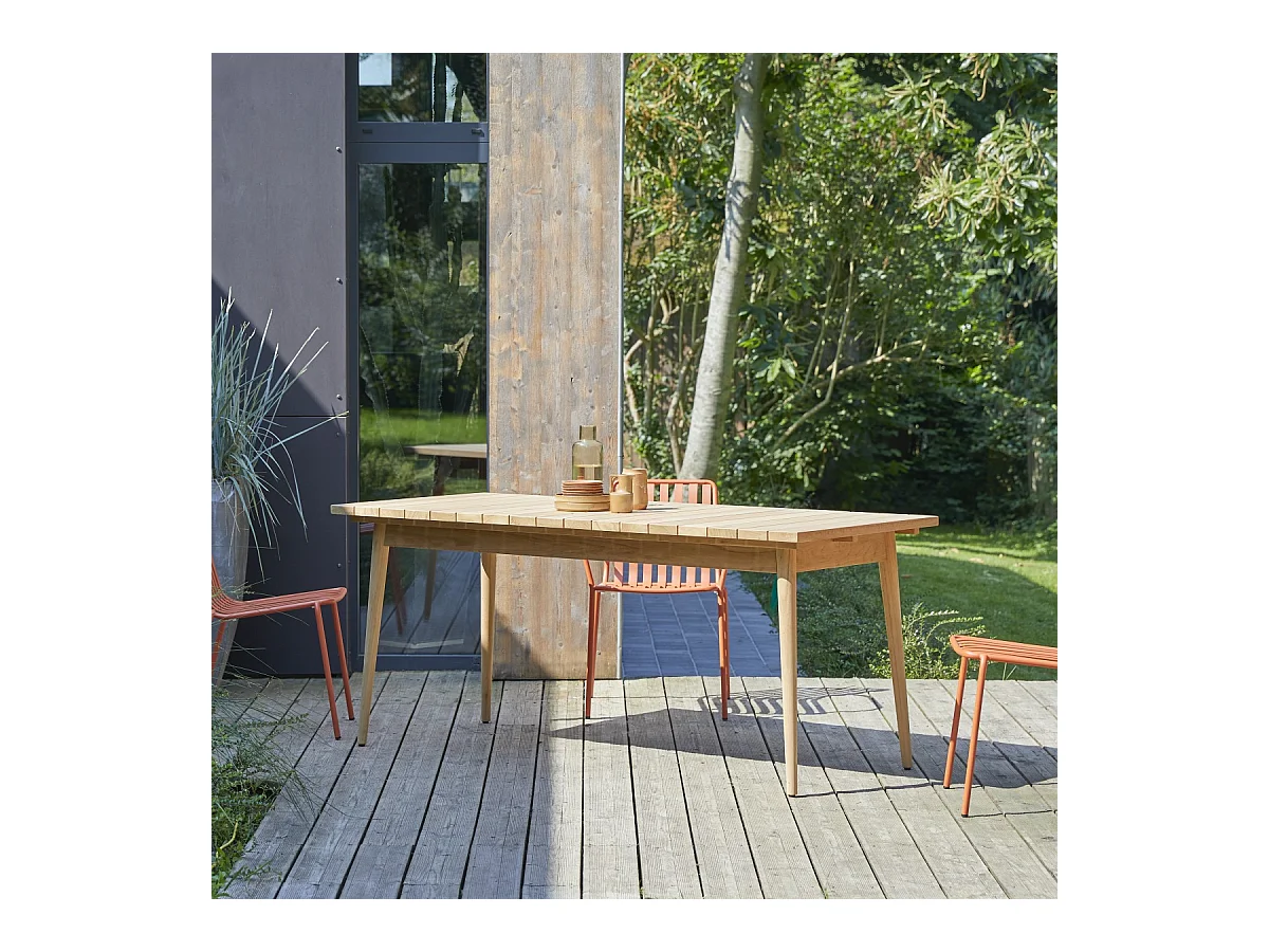 Tavolo da esterno giardino teak tek teck legno 180 Vadim