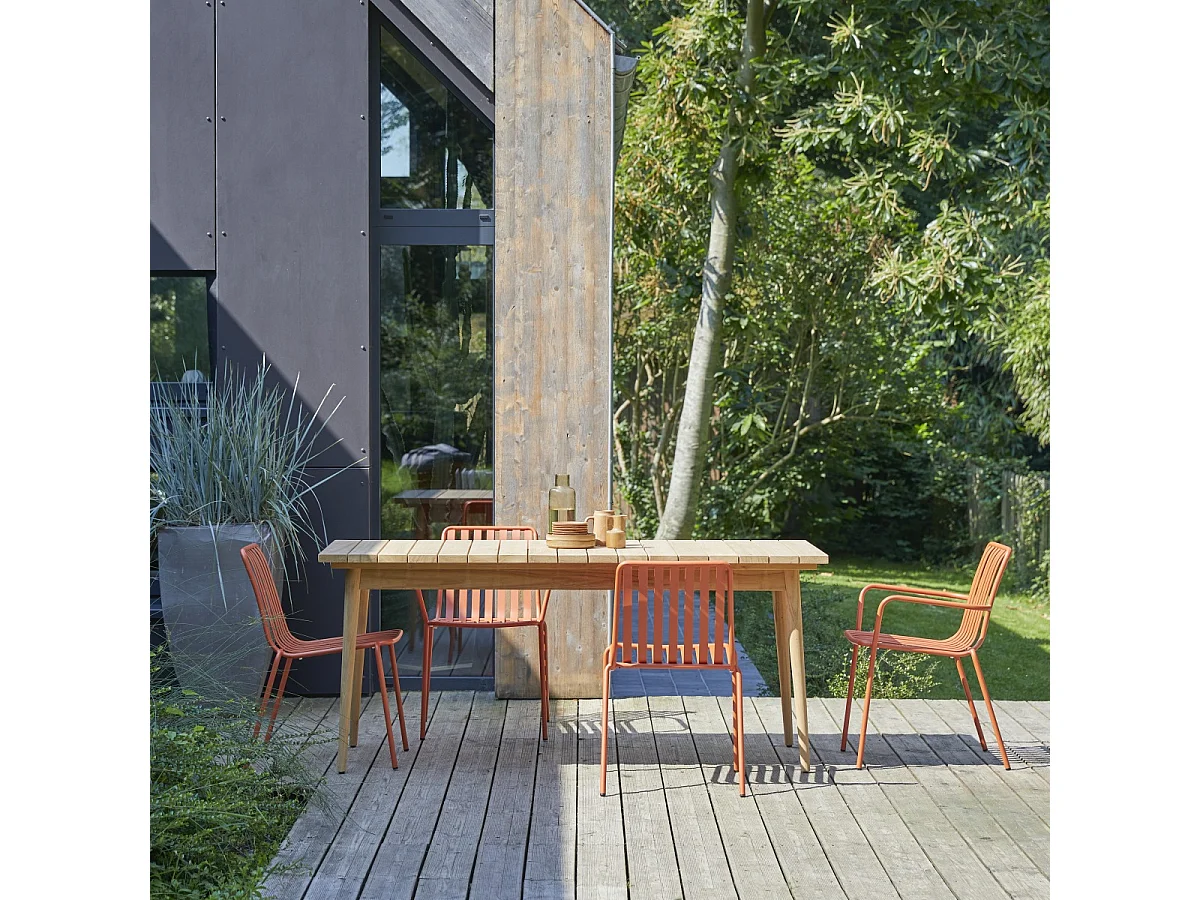 Tavolo da esterno giardino teak tek teck legno 180 Vadim