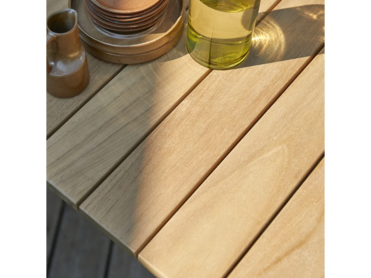 Tavolo da esterno giardino teak tek teck legno 180 Vadim