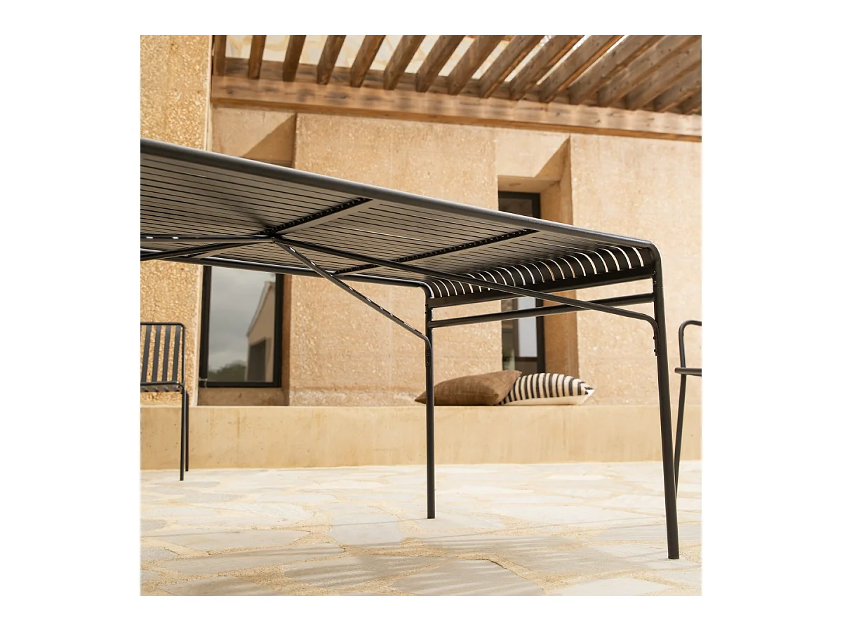 Set per esterni i metallo nero 175 Gaby 4 posti