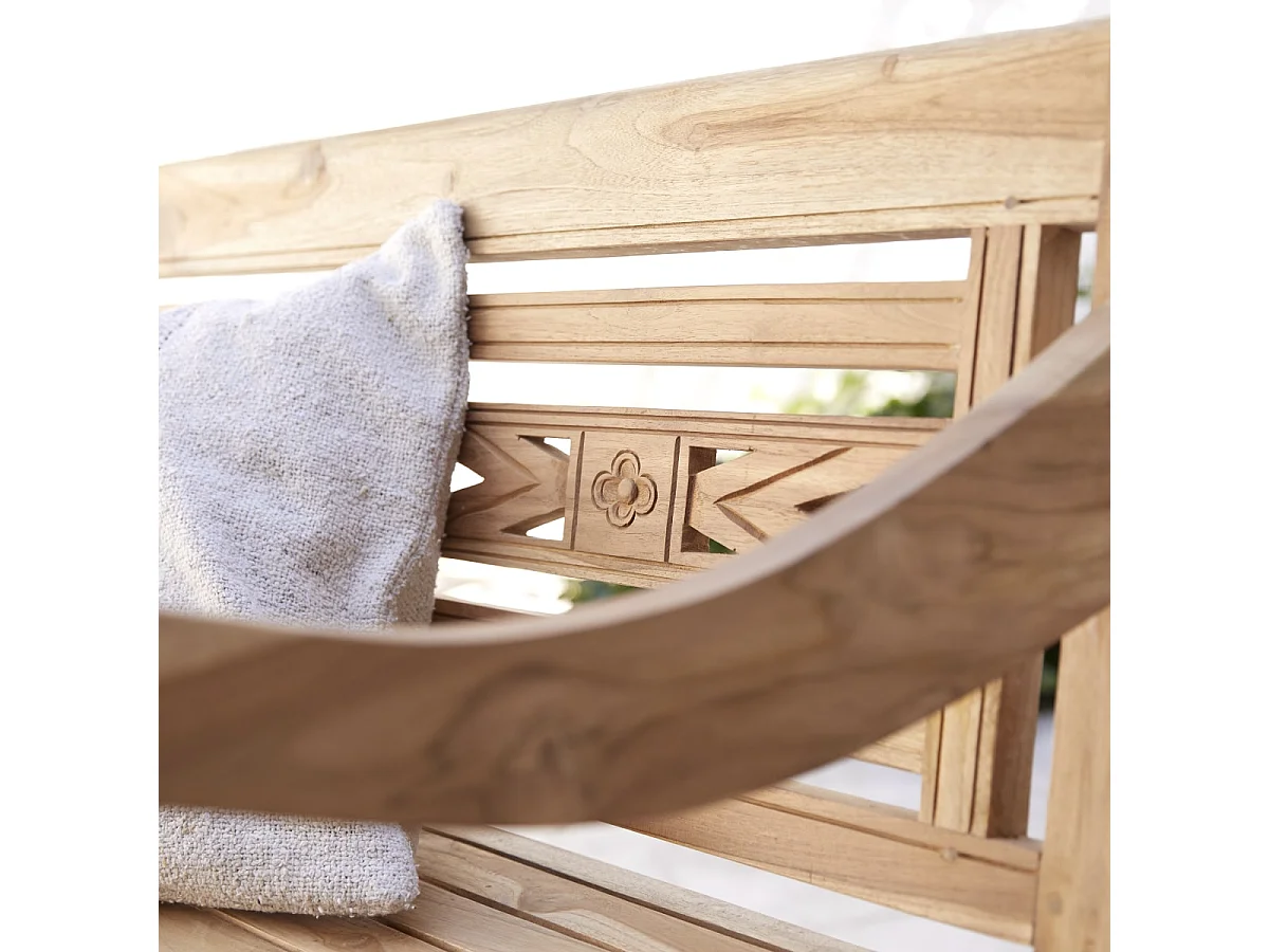 Banc de jardin en teck recyclé Marceau
