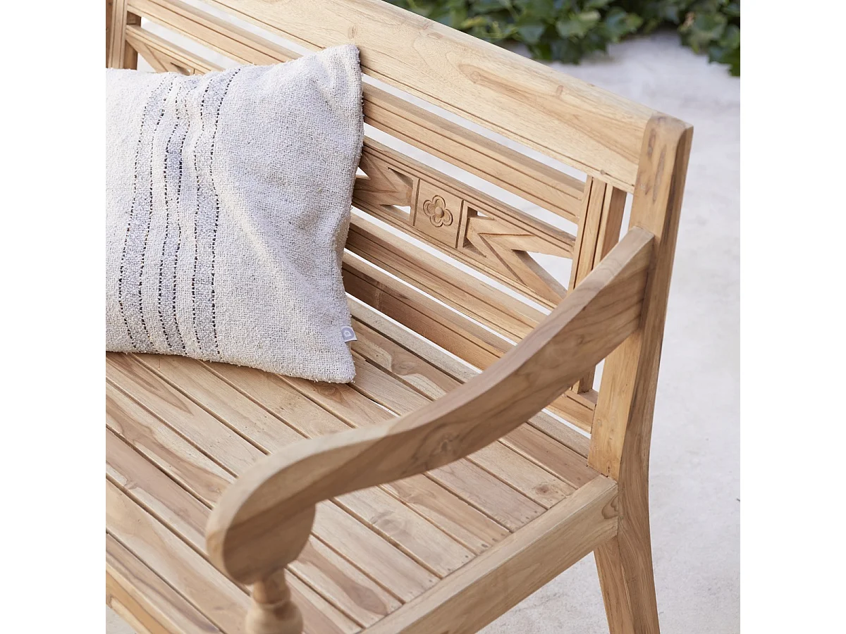 Banc de jardin en teck recyclé Marceau