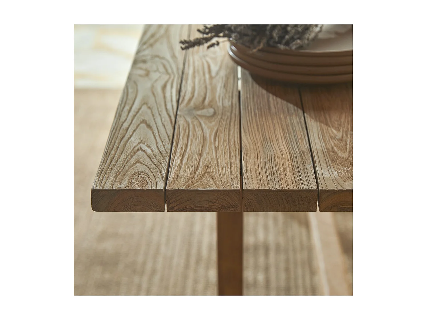 Gartenmöbel-Set Antonia aus massivem, recyceltem Teakholz, 6 Personen