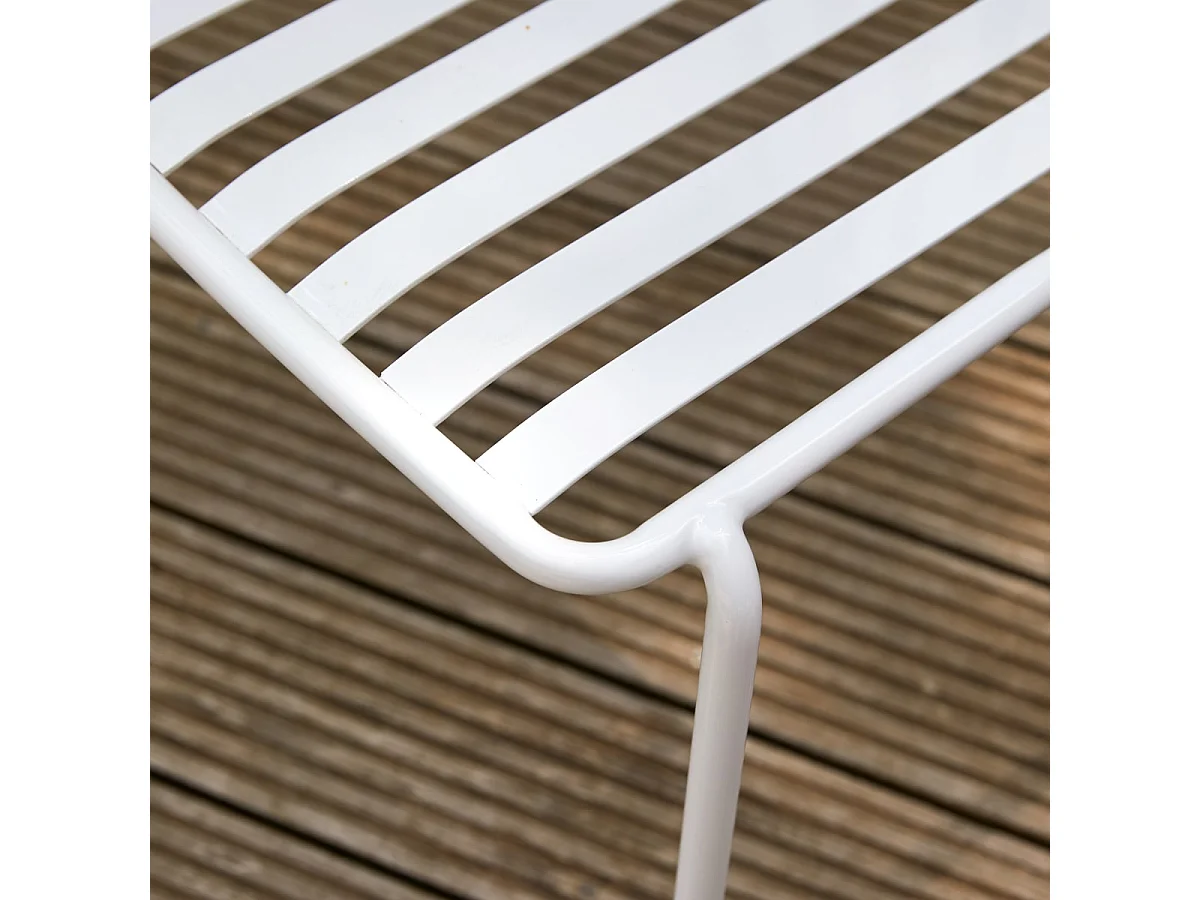 Outdoor Stuhl Gaby White aus lackiertem Metall