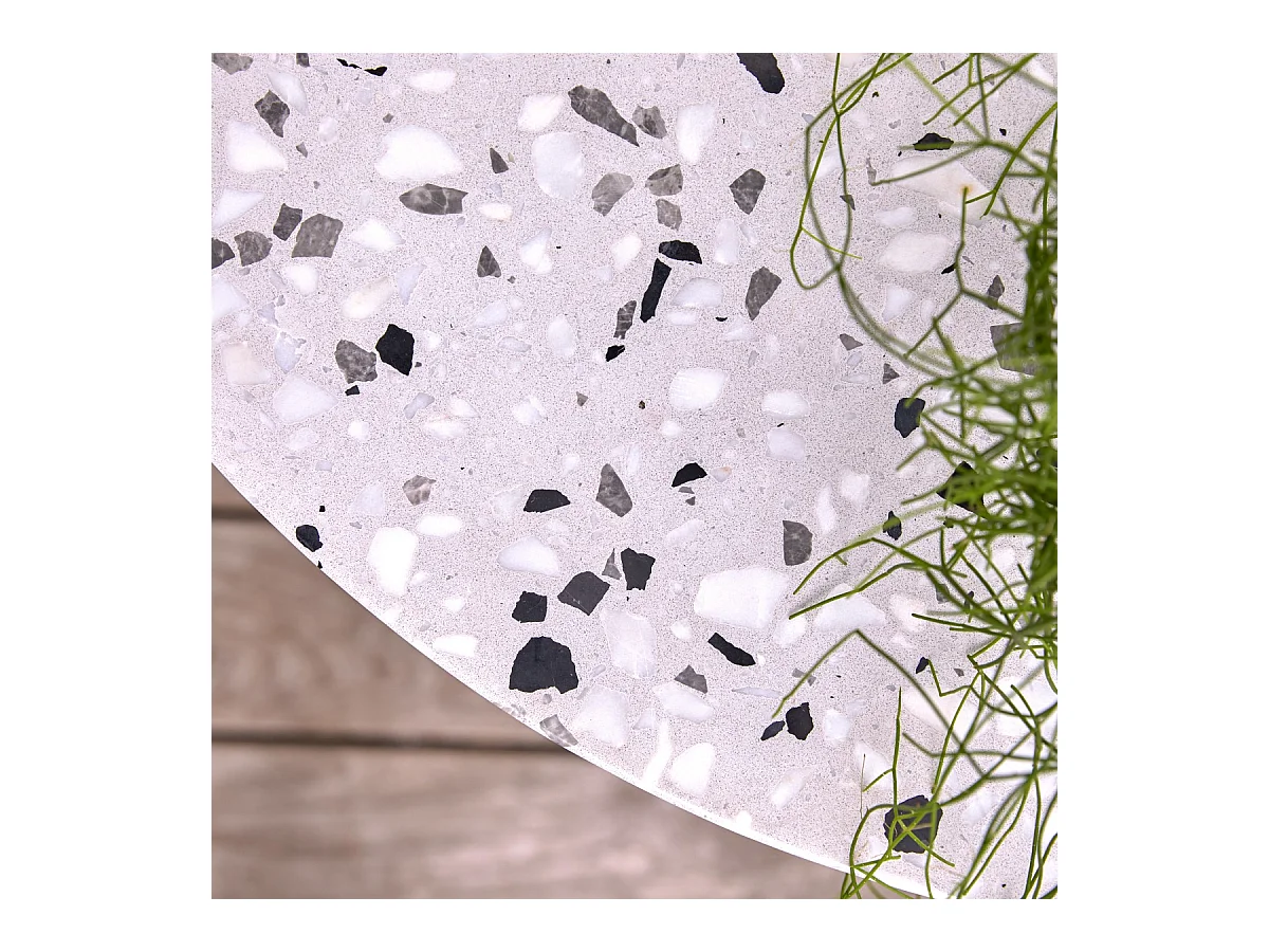 Tavolo rotondo da giardino terrazzo premium e metallo 90 Elio grey