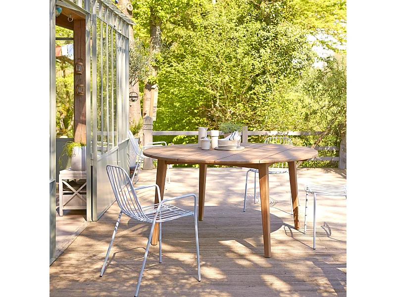 Outdoor Esstisch Gartentisch aus massivem Recycling-Teak 150 cm