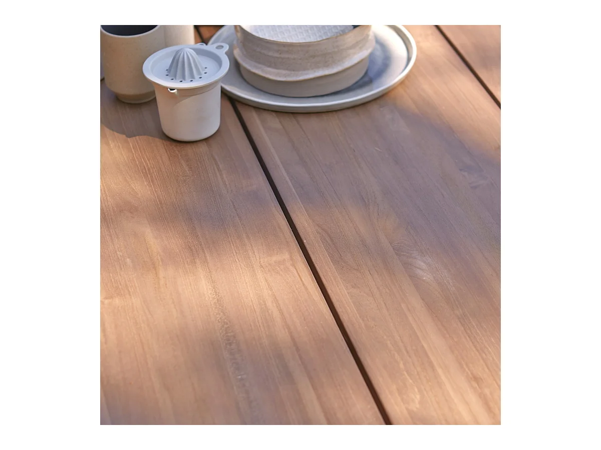 Table de jardin en bois de teck massif recyclé 150 Grasshopper