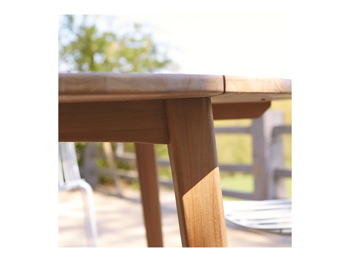 Table de jardin en bois de teck massif recyclé 150 Grasshopper