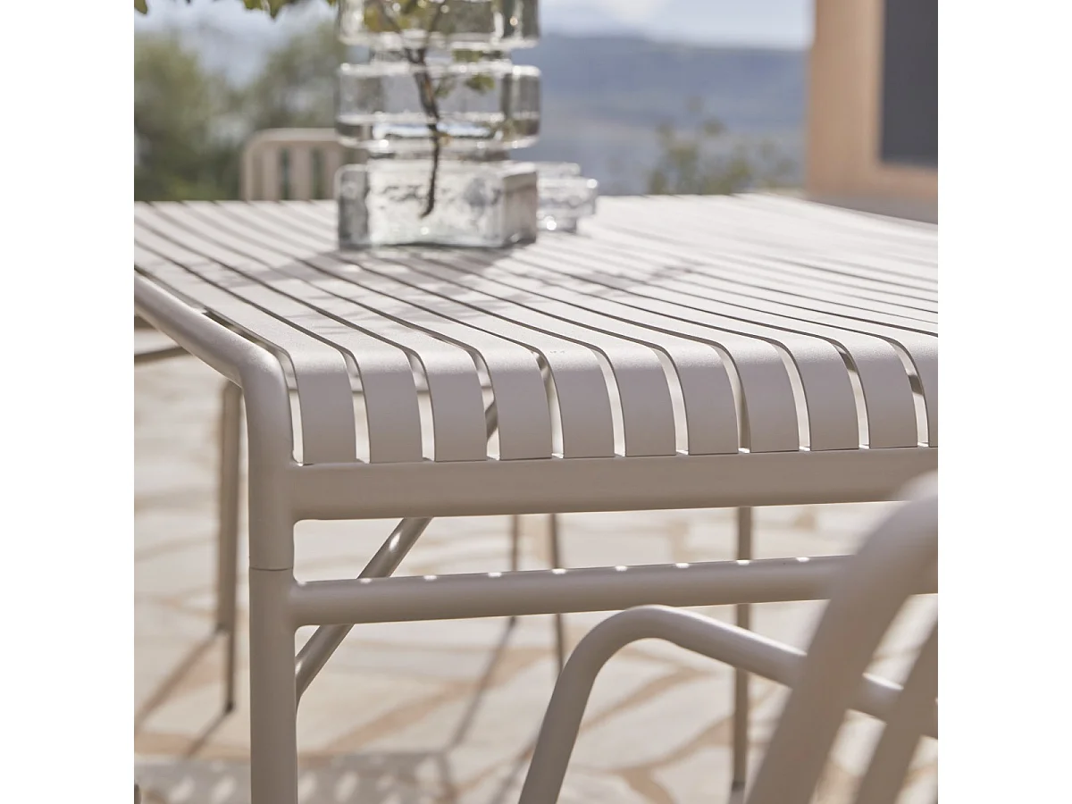 Outdoor-Set Gaby Cream aus Metall, 175 6-Sitzer