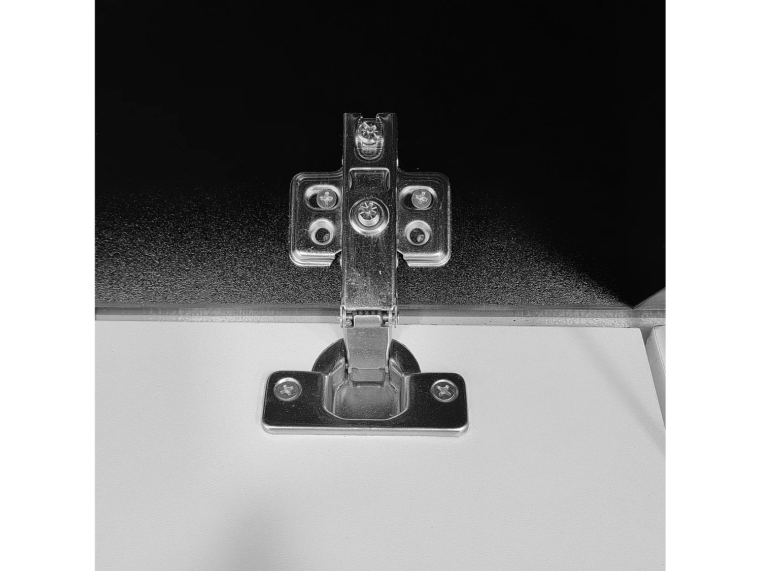 Meuble TV 180 cm avec 3 portes blanches et éclairage LED 16 couleurs - noir