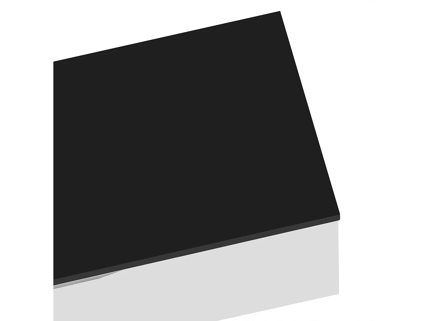 Meuble TV 180 cm avec 3 portes blanches et éclairage LED 16 couleurs - noir