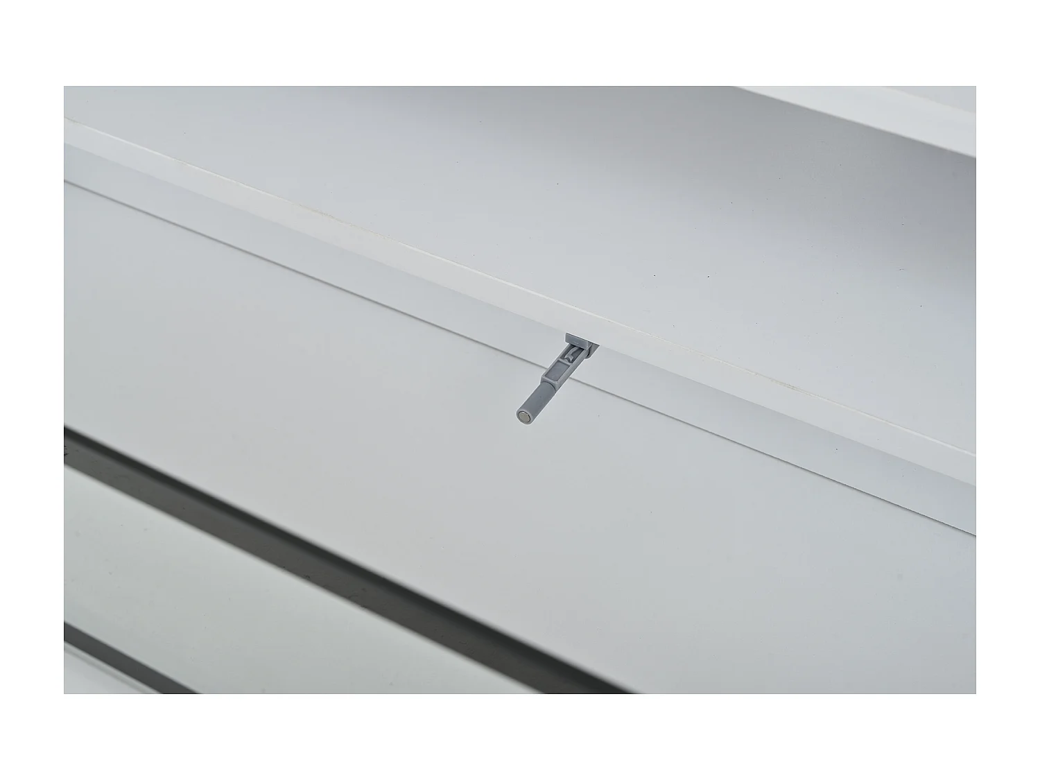 Tv-meubel 180 cm met LED-verlichting, 2 deuren en 1 opberglade - wit