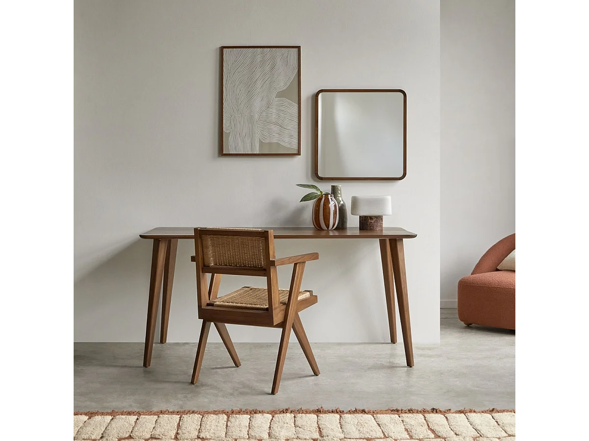 Bureau en bois de teck massif 160x80 Domani