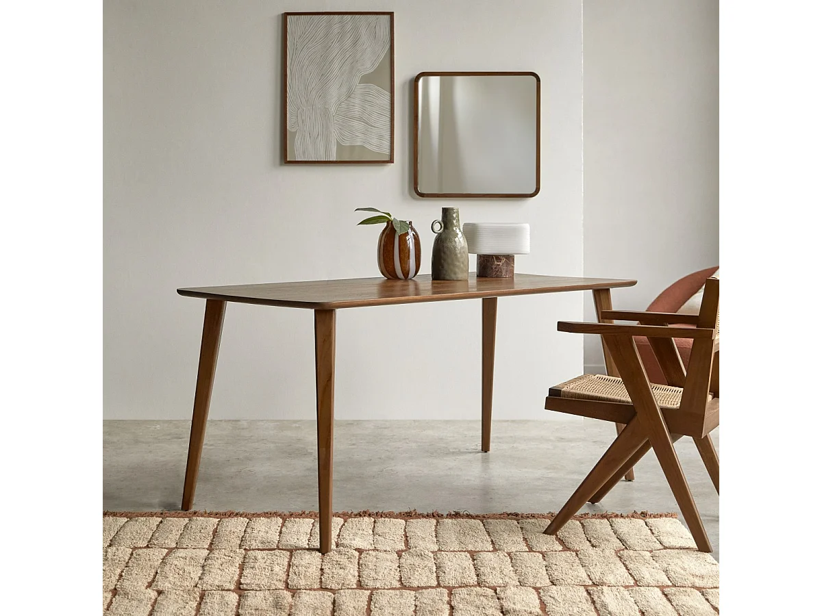 Bureau en bois de teck massif 160x80 Domani