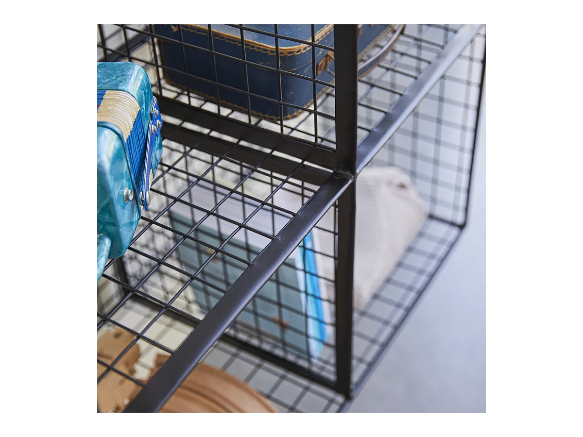 Kinderbücherregal Sona aus Metall, 3 Module