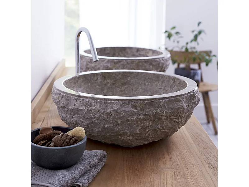 Vasque couleur gris en marbre Scrula Grey