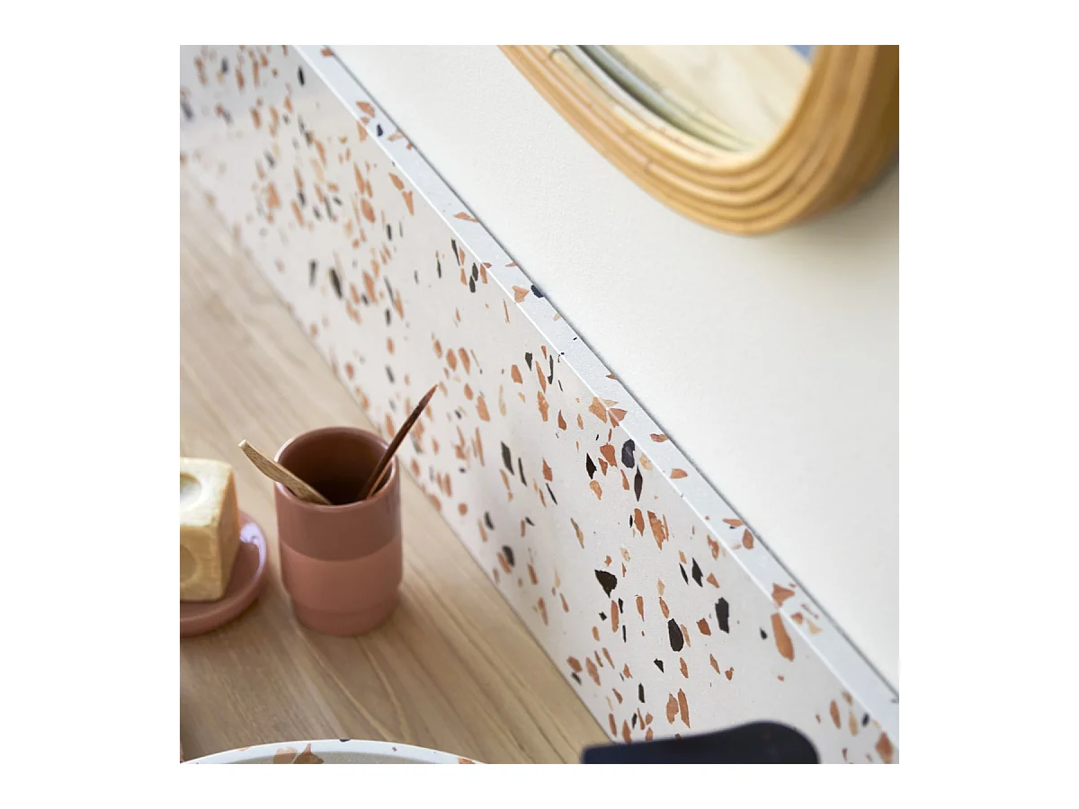 Fliesenspiegel Ava aus Premium-Terrazzo Brown 80 cm