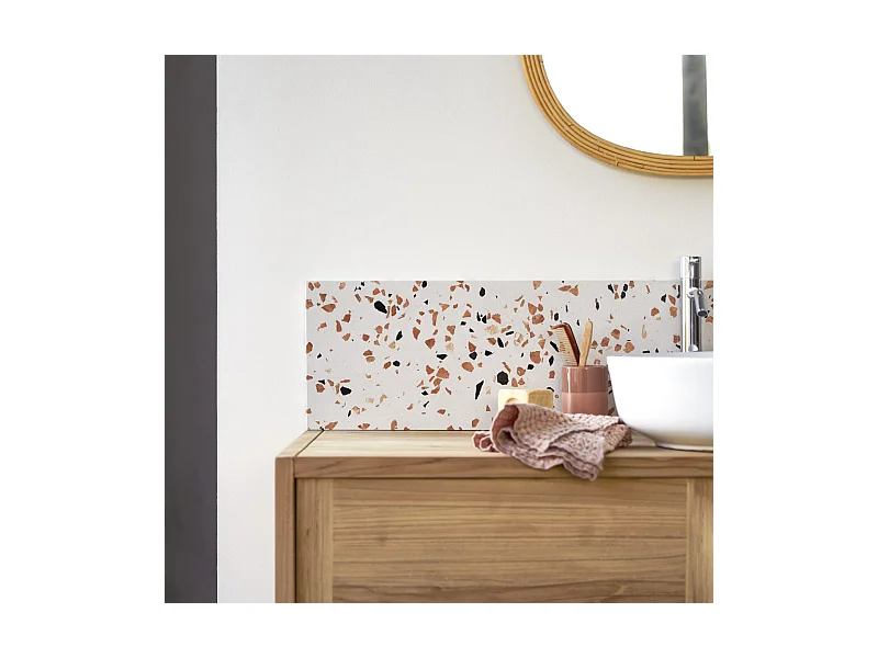 Fliesenspiegel Ava aus Premium-Terrazzo Brown 100 cm