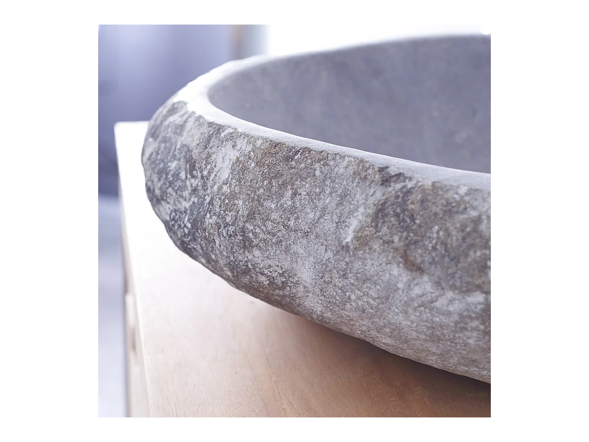 Waschbecken aus Naturstein Steinbecken Stein Waschschale Waschtisch neu