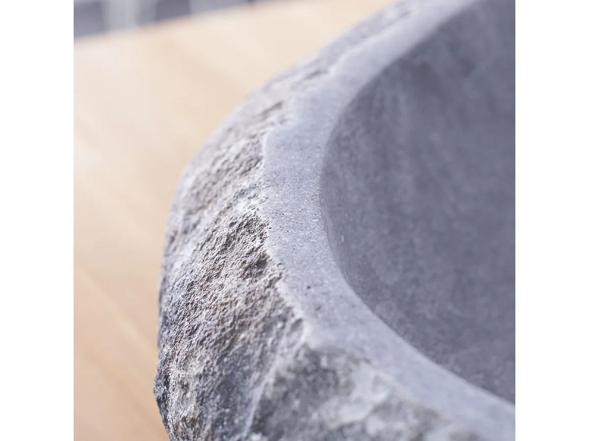 Lavabo da appoggio in pietra naturale di fiume bagno design Tikamoon