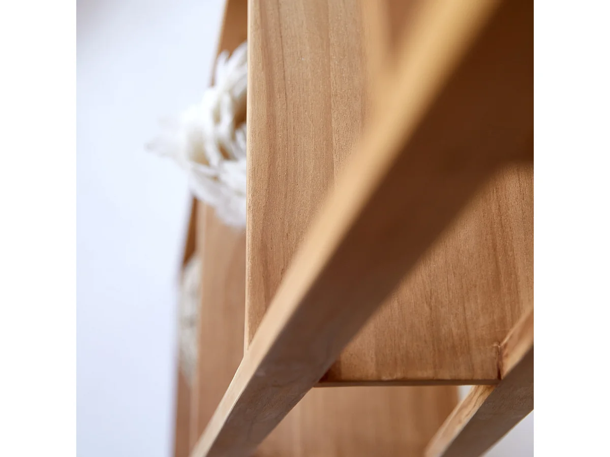 Libreria per bambini in legno di Teak 40 x 160 Bahya Step