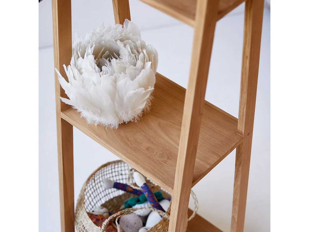 Kinder-Bücherregal aus Teakholz Bahya Step