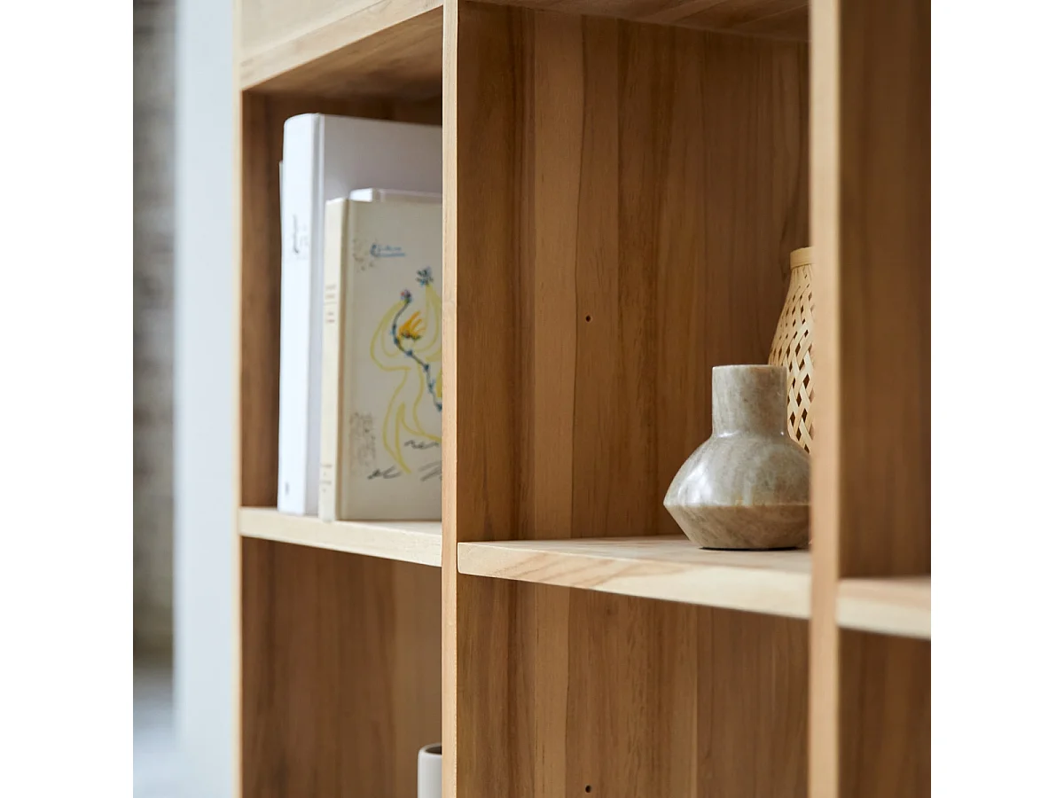 Bibliothèque en bois de teck 120 x220 Miho