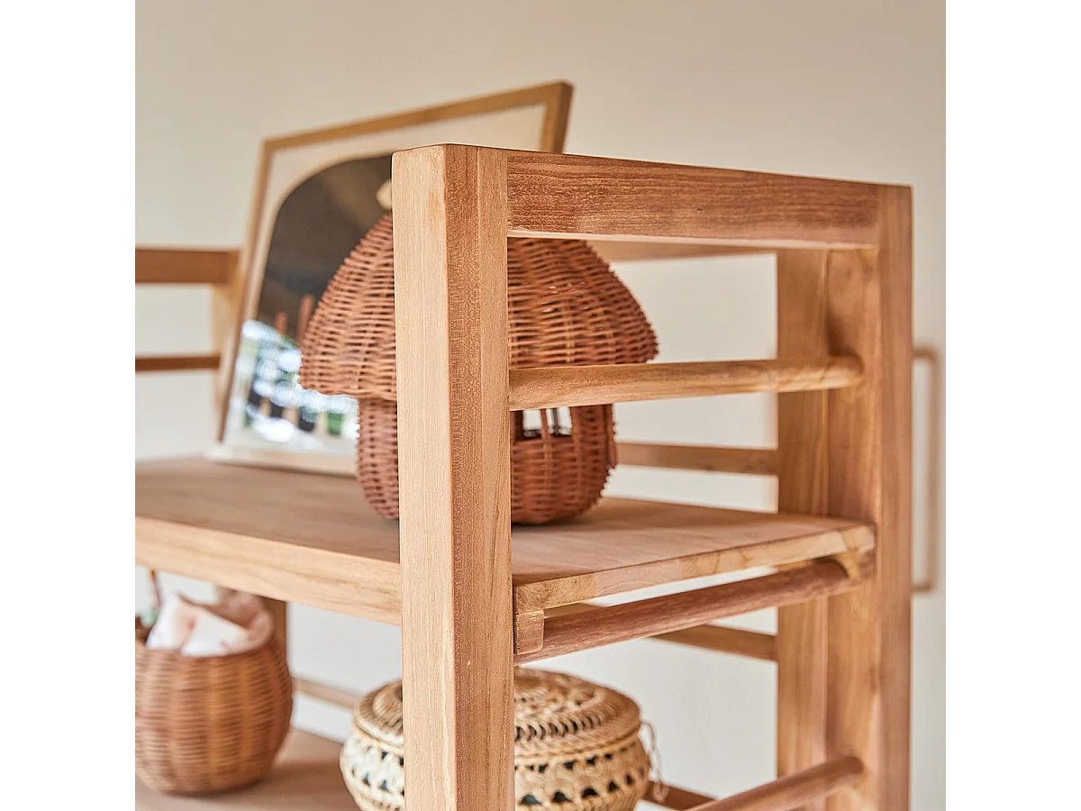 Kinder-Bücherregal Sera aus Teakholz 80x180