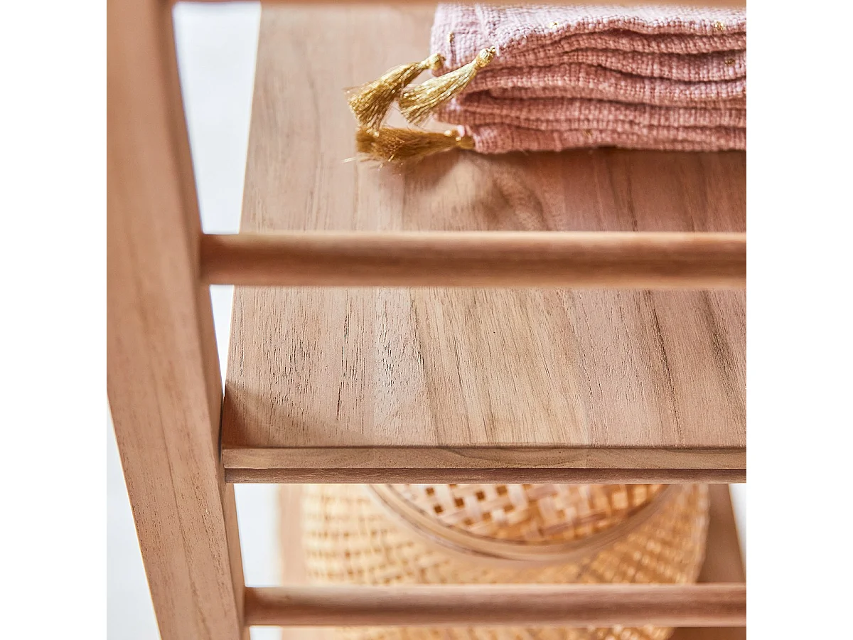 Kinder-Bücherregal Sera aus Teakholz 80x180