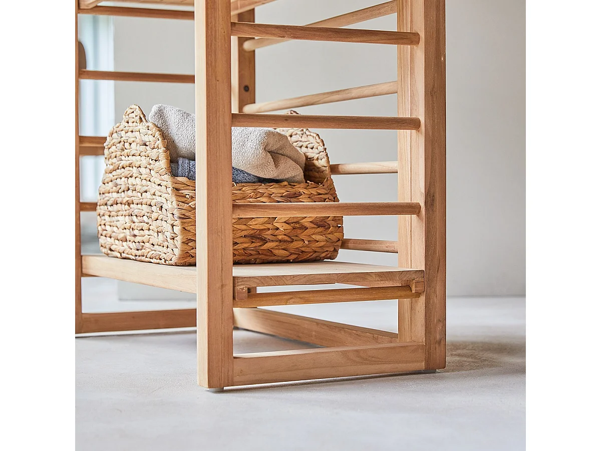 Kinder-Bücherregal Sera aus Teakholz 80x180