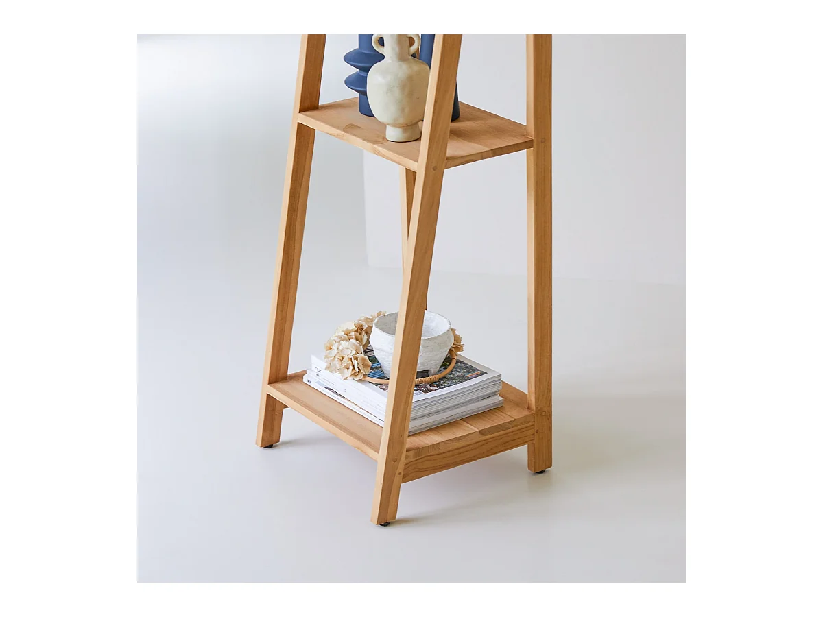 Libreria in legno di Teak 40x160 Bahya Step