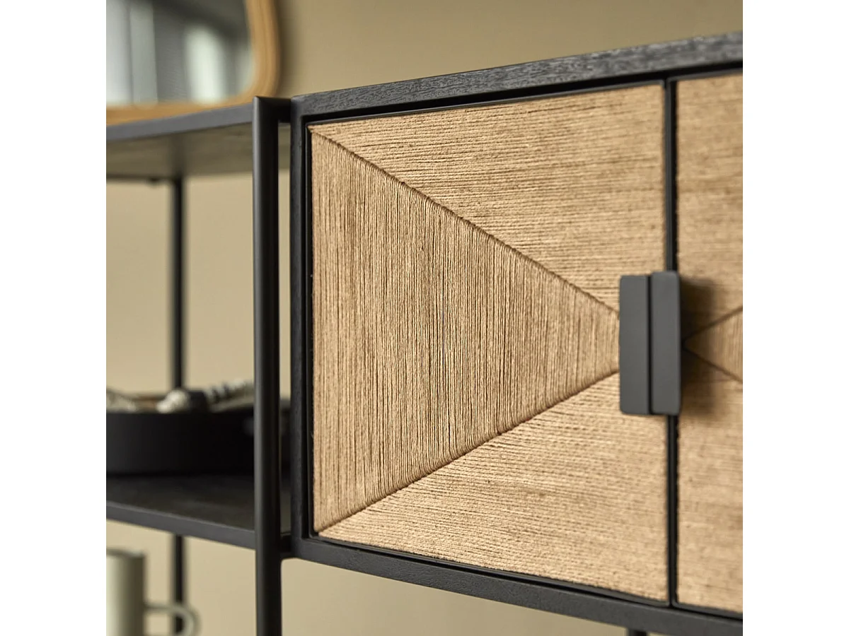 Libreria in legno di mango massello e metallo Fidèle