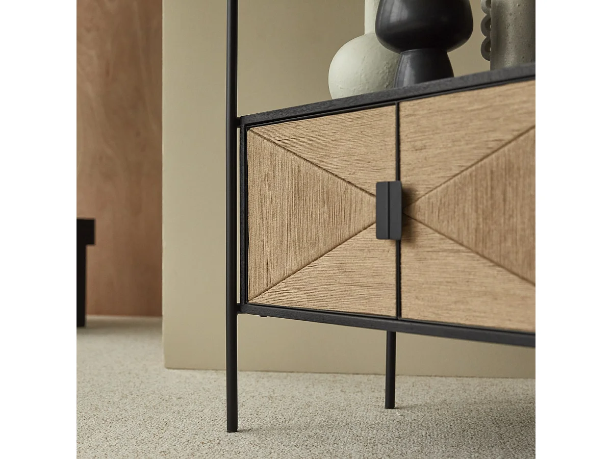 Libreria in legno di mango massello e metallo Fidèle