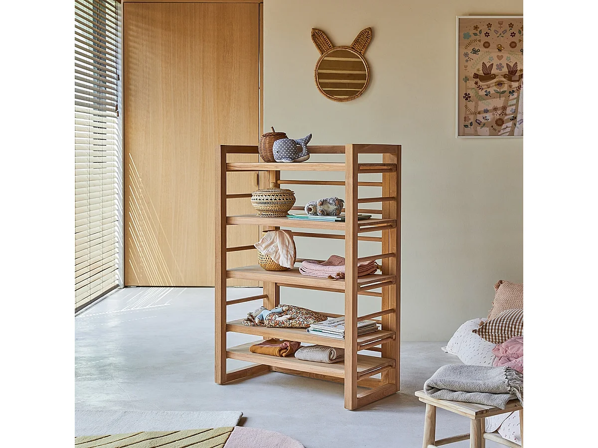 Libreria per bambini in legno di teak 80x 115 Sera