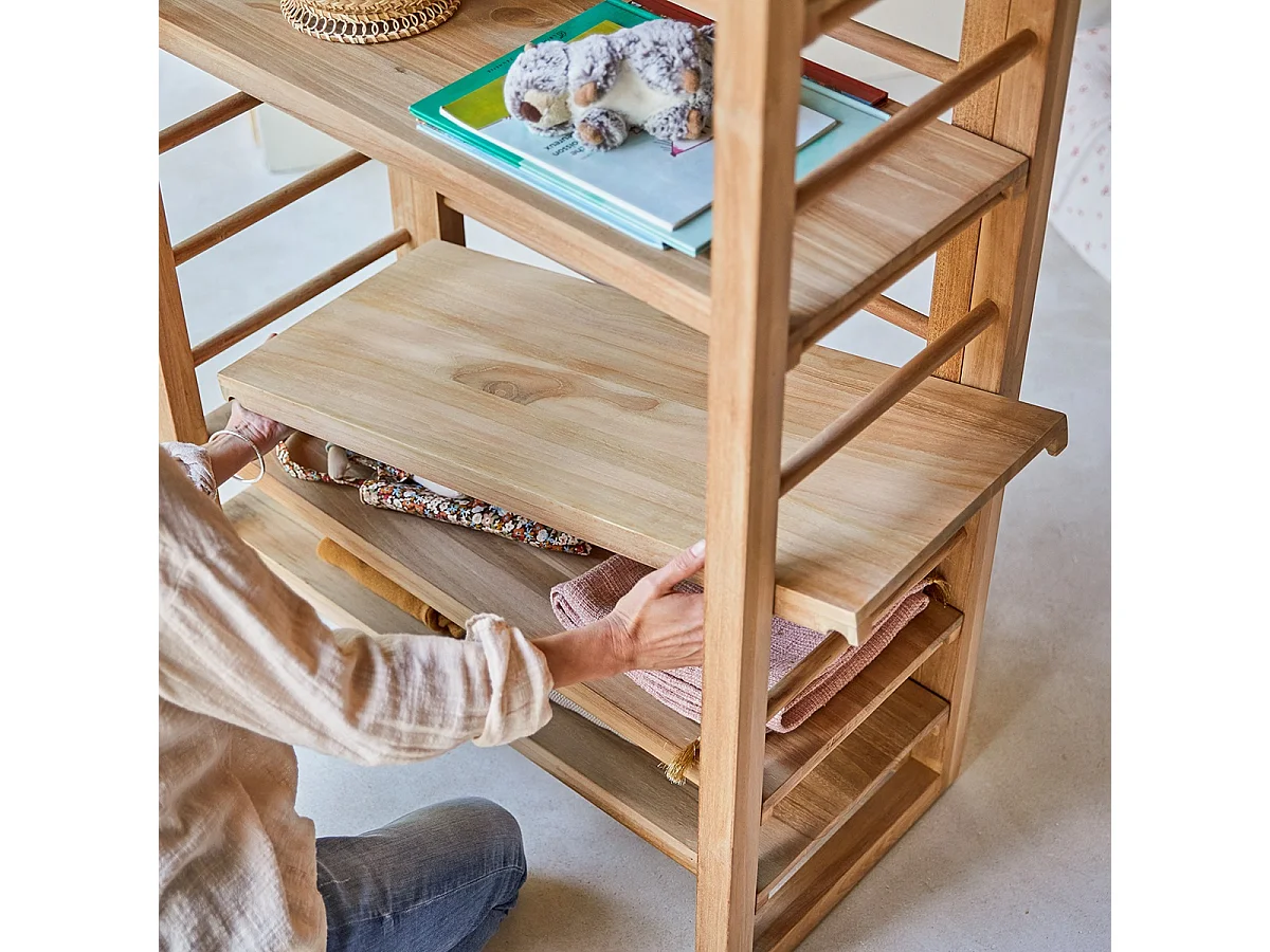 Sera - Bücherregal für Kinder aus Teakholz 80 x 115 cm