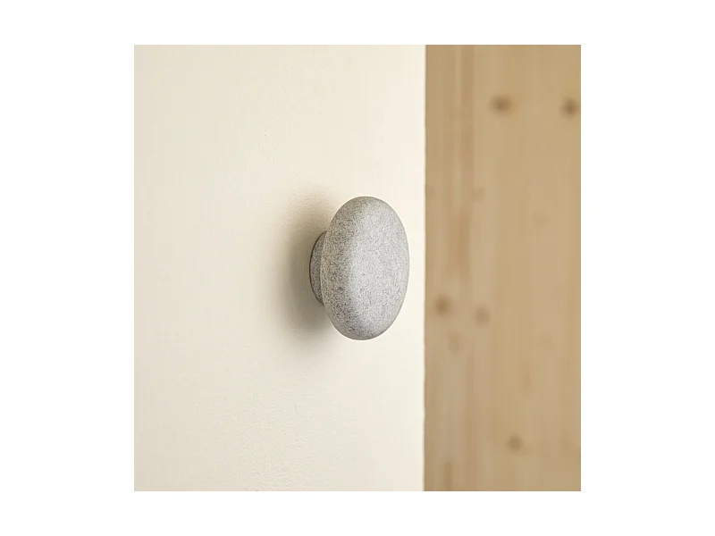 Patère ronde en béton Eda, grey